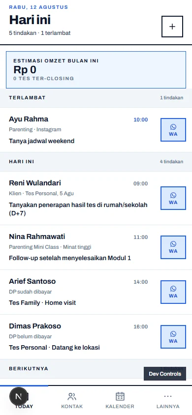 Hari ini Mobile PWA